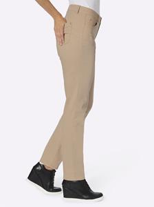 Twill-broek in beige van heine