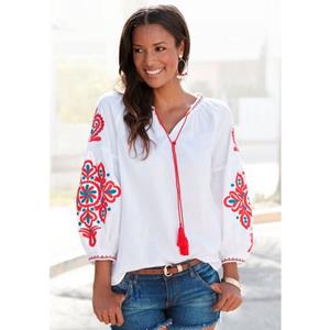 Lascana Blouse met lange mouwen met borduurwerk, damesblouse, tuniek, boho-stijl