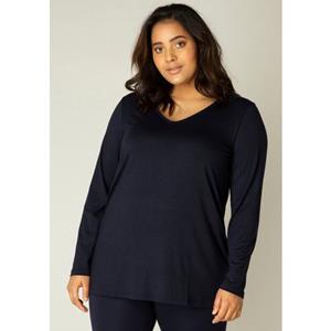 Base Level Curvy Langarmshirt "Alize", Weiche leicht glänzende Qualität