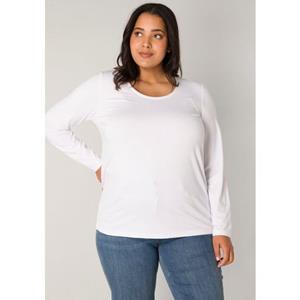 Base Level Curvy Shirt met lange mouwen met een ronde hals