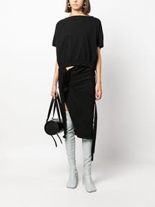 rickowensdrkshdw Rick Owens DRKSHDW Denim midi-rok - Zwart