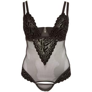 Cottelli Collection Cottelli Bodystocking met Halve Cup