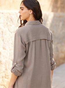 Blouse in taupe van heine