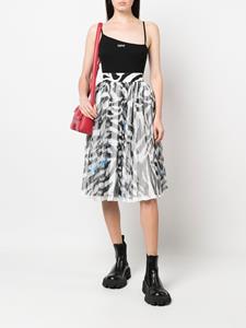Off-White Rok met zebraprint - Zwart