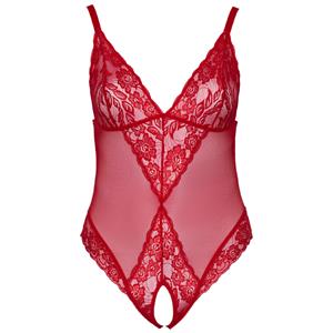 Cottelli Collection Body Met Open Kruisje - Rood