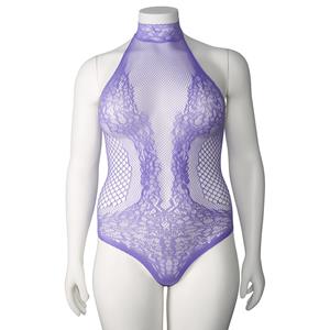 NORTIE Fryd Very Peri Kruisloze Bodystocking Plus Size