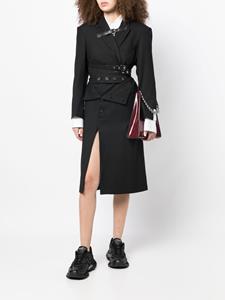 Rokh Midi-rok met knoopdetail - Zwart