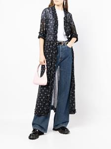 Anna Sui Vest met bloemenprint - Zwart