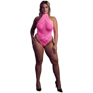Ouch! Glow in the Dark Body met halterhals - Roze