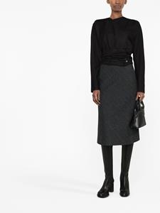 maisonmargiela Maison Margiela Rok met visgraatpatroon - Grijs