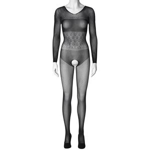 Nortie Aniseed Kruisloze Catsuit       - Zwart