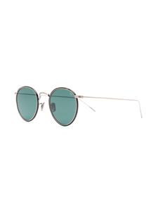 tortoiseshell round frame sunglasses - Metallic