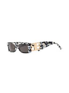 balenciagaeyewear Balenciaga Eyewear Dynasty zonnebril met rechthoekig montuur - Beige