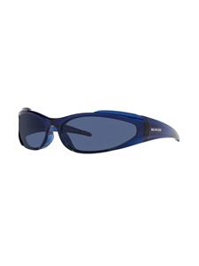 balenciagaeyewear Balenciaga Eyewear Reverse Xpander zonnebril met rechthoekig montuur - Blauw