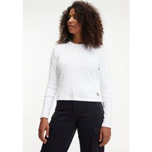 Calvin Klein Jeans Langarmshirt BADGE RIB BABY TEE LONG SLEEVE