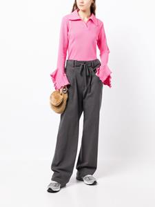Goen.J Polotop met ruche afwerking - Roze