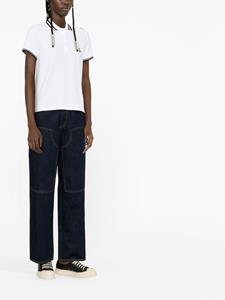 Moncler Poloshirt afgewerkt met streep - Wit
