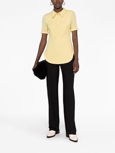 Jil Sander Poloshirt met halve rits - Geel