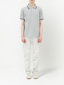 maisonmargiela Maison Margiela Piqué poloshirt met geborduurd logo - Grijs