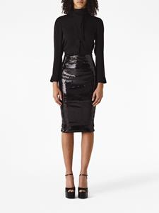 Alexandre Vauthier Midi-rok met pailletten - Zwart