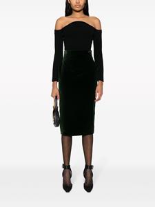 alexandrevauthier Alexandre Vauthier Fluwelen midi-rok - Groen