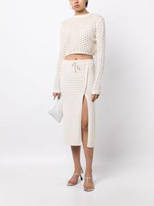 cashmereinlove Cashmere In Love Mona gehaakte midi-rok - Wit