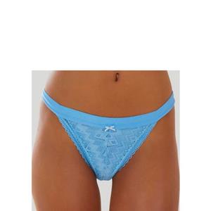 s.Oliver RED LABEL Beachwear Tangaslip van grafisch kant met brede, elastische band