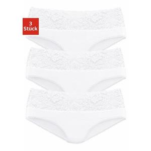 Vivance Slip met brede kanten boordjes (set, 3 stuks)