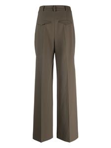 Luisa Cerano pleat-detail tailored trousers - Groen