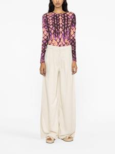 MOTHER Jeans met wijde pijpen - Beige