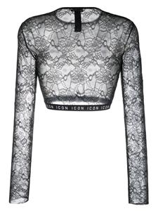 DSQUARED2 Cropped top - Zwart