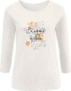 Your Look... for less! Dames Lang shirt champagne geprint Größe