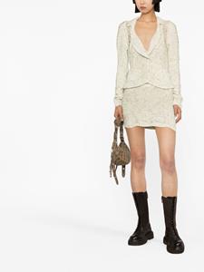 Danielle Guizio Gebreide mini-rok - Beige