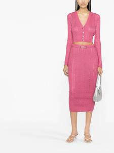 alessandrarich Alessandra Rich Gebreide midi-rok - Roze
