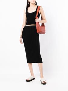 cashmereinlove Cashmere In Love Ribgebreide rok - Zwart