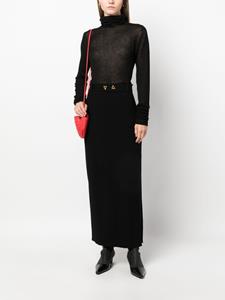 AERON Gebreide midi-rok - Zwart