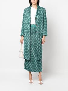 PAULA Kokerrok met jacquard - Groen