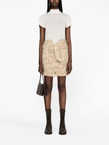 IRO Mini-rok met ceintuur - Beige
