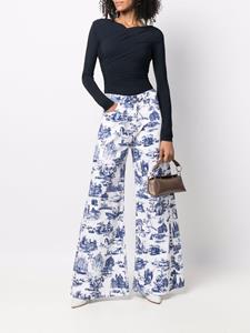 philippplein Philipp Plein Jeans met wijde pijpen - Wit