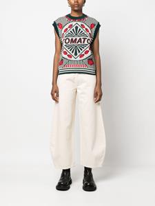 henrikvibskov Henrik Vibskov Broek met wijde pijpen - Beige