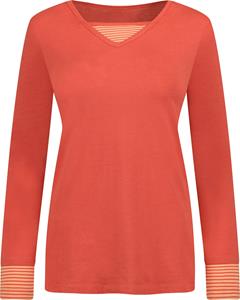 Your Look... for less! Dames Shirt met lange mouwen terracotta Größe