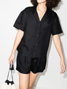 Asceno Blouse met korte mouwen - Zwart