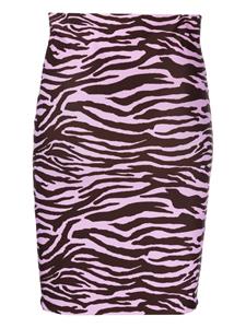 The Attico Kokerrok met zebraprint - Roze