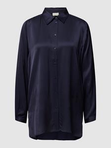 Milano Italy Kurzarmbluse BLOUSE WITH COLLAR, PLACKET AN