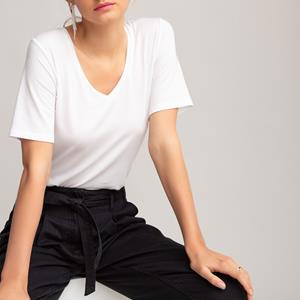LA REDOUTE COLLECTIONS T-shirt met V-hals, lyocell