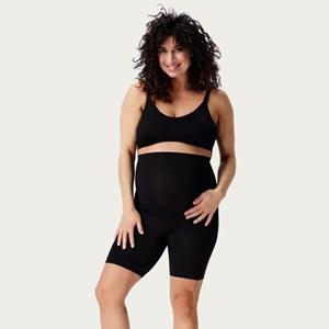 Noppies Niru Naadloze Sensil Zwangerschapsshort Hoog Lange Pijp Black