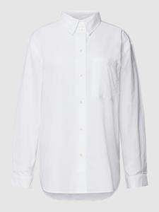 Marc O'Polo Blouse met lange mouwen Blouse, long sleeve, kent collar, patched pocket, solid