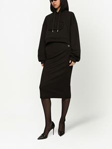dolce&gabbana Dolce & Gabbana Geribbelde midi-rok - Zwart