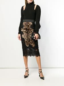 dolce&gabbana Dolce & Gabbana kokerrok met luipaarddessin - Bruin