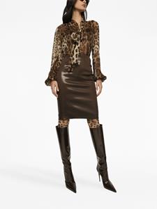 dolce&gabbana Dolce & Gabbana high-waisted midi pencil-skirt - Bruin